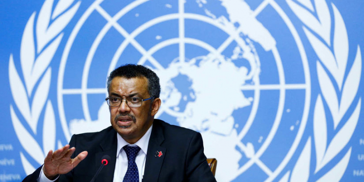 Newly elected Director-General of the World Health Organization (WHO) Tedros Adhanom Ghebreyesus attends a news conference at the United Nations in Geneva, Switzerland, May 24, 2017.  REUTERS/Denis Balibouse - RTX37CKB