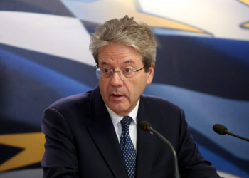 epa08196995 European Commissioner for Economy Paolo Gentiloni addresses the media for statements following his meeting with Greek Finance Minister Staikouras in Athens, Greece, 06 February 2020. Gentiloni is in Athens on a working visit.  EPA-EFE/ORESTIS PANAGIOTOU