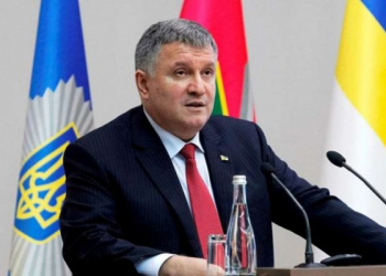 epa08066079 Ukrainian Internal minister Arsen Avakov speaks about the results of an investigate in the murder of journalist Pavel Sheremet in 2016, during a press-conference in the Ministry of Internal Affairs in Kiev, Ukraine, 12 December 2019. Five people are suspected of involvement in the murder of journalist Pavel Sheremet in the summer of 2016.  EPA-EFE/STEPAN FRANKO