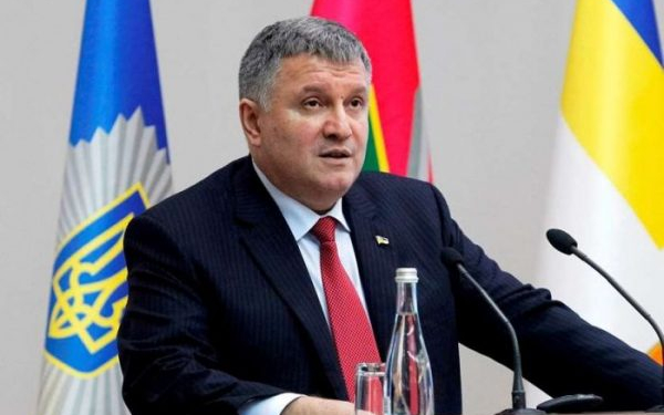 epa08066079 Ukrainian Internal minister Arsen Avakov speaks about the results of an investigate in the murder of journalist Pavel Sheremet in 2016, during a press-conference in the Ministry of Internal Affairs in Kiev, Ukraine, 12 December 2019. Five people are suspected of involvement in the murder of journalist Pavel Sheremet in the summer of 2016.  EPA-EFE/STEPAN FRANKO